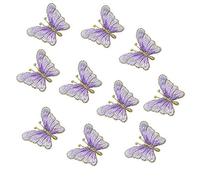 10 PCS Embroidery Applique Patches, Purple Butterfly Lavender Delicate Embroidered Patches, Iron on Patches, Sew on Applique Patch, Cool Patches for Men, Women, Boys, Girls, Kids