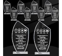 10 Pcs Employee Appreciation Awards for Coworker Acrylic Thank You Trophy May You Be Proud of The Work You Do Sign Prizes for Adults Retirement Goodbye Farewell Gift for Women Men (Team)