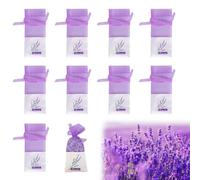 10 Pcs Empty Lavender Bags, Muslin Empty Sachets Bag, Purple Drawstring Lavender Sacks, Small Organza Gauze Bag, Closet Cupboard Drawers Fragrance, Storage Scented Smell