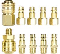 10 pcs Euro Air Line Connectors 1/4 "BSP Airline Fittings for Hoses Coupling Plug Air line Hose Compressor Fitting Couplings Air Hose