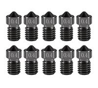10 pcs Extruder Nozzles for V6 3D Printer High Temperature Hardened Steel Nozzle 0.4mm/1.75mm, Compatible with Makerbot, Prusa i3, Anet8,E3D