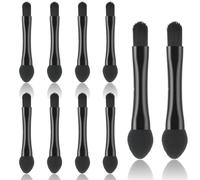 10 PCS Eyeshadow Applicators, Double Side Eye Shadow Sponge Applicators Brushes Portable Travel Eyeshadow Makeup Applicator for for Women Girls Eye Make Up, Black