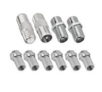 10 Pcs F Plug Connectors Waterproof Micro Screw/Twist On Aerial Coaxial Cable Rg6.Coaxial Cable Connector,Tv Aerial Connector,Satellite Cable Connectors,Aerial Connectors,F Type Connector,F Connector.