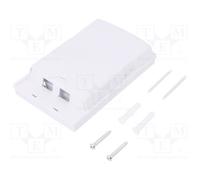 10 pcs : FB1001 - Case, white, surface-mounted, Mat: plastic, Number of ports: 2