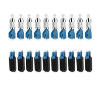 10 pcs FC Male to LC Female Fiber Adapter 9/125 Single Mode + 10 pcs LC/UPC OS2 Single Mode Loopback Plugs - for Fiber Optic Cable Testing, Network Troubleshooting & Certification