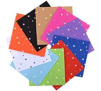 10 Pcs Felt Fabric Sheets, Star Pattern Non-Woven Felt Fabric Sheets Patchwork Sewing Craft Perfect for DIY Sewing Crafts Projects