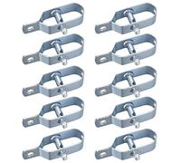 10 Pcs Fence Wire Tensioners, Fencing Line Wire Tightener, 90mm Garden Wire Lock Fence Adjuster Cable Tensioner Ratchet Cable Rope Turnbuckle Wire Strainers for Rope Fixed Fence (silvery)