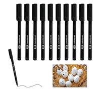 10 Pcs Fine Point 0.6mm Marker Black, Fine Tip Permanent Marker Pens, Waterproof Quick Dry for Writing Doodling Labeling Arts & Crafts, Suitable for Plastic Wood Metal Glass, Ideal for Office School