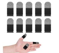 10 PCS Finger Sleeves for Gaming, Thumb Sleeves Mobile Gaming, Silver Fibers Finger Sleeve Anti Sweat Gamer Fingers Covers for All Touchscreen