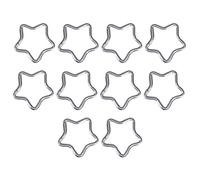 10 Pcs Five Pointed Star Shaped Carabiner for Water Bottles Backpacks Fishing Silvery