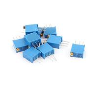 10 Pcs Fixed Resistors 3296W 100K ohm Multiturn Potentiometer Pot Single Resistors Variable Resistor AMNzOgOdL