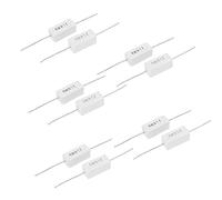 10 Pcs Fixed Resistors 5W Watt 0.1 Ohm J Ceramic Cement Power Single Resistors Resistor White AMNzOgOdL