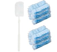 10 PCS Flash Dust Magnet, Blue Dust Magnet Refills, Disposable Electrostatic Duster for Cleaning, Lock Away Dust, Dirt And Hair for Home Car Cleaning with 1 Handle, Flash Dust