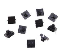 10 Pcs Flashlight Switch Button 1A 30V 2Pin CB-1212-112D Ultra-Thin Feet Push Button Switches On Off Momentary Led Control Rocker Lever Handle Start Stop Dimmer Detector Sensors Toggle