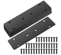 10 Pcs Flat Joining Plates, Metal Mending Plates for Wood, Timber Connector Perforated Straight Brace Brackets, Stainless Steel Heavy Duty Fixing Brackets for Furniture Repair, 6.7x1.89 in