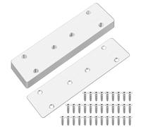 10 Pcs Flat Joining Plates, Metal Mending Plates for Wood, Timber Connector Perforated Straight Brace Brackets, Stainless Steel Heavy Duty Fixing Brackets for Furniture Repair, 6.7x1.89 in