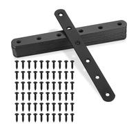 10 Pcs Flat Metal Brackets for Wood Mending Plates, Flat Straight Brace Brackets Sleeper Brackets, Flat Connecting Joining Plates Repair Plate Bracket Braces for Furniture Repair, 7.87x0.78x0.12