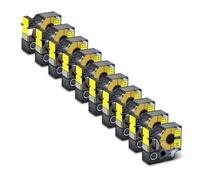 10 Pcs Flexible Nylon Label Tapes Compatible with 18488 18489 18490 18491 Ribbon for 5200 4200 6000 Label Maker(19mm Black on Yellow)