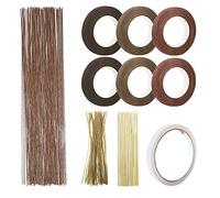 10 PCS Floral Arrangement Kit, Woohome Floral Kit with 2 Style Floral Tapes, 26 Gauge Stem Wire, Brown Floral Cable Tie and Bamboo Stick for Floral Design Lovers