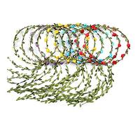 10 Pcs Flower Crown Headbands, Floral Hair Wreath Garland, Flower Headpiece Multicolor Boho for Women, Girls, Wedding, Festival, Party, Hair Headbands Accessories