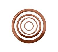 10 Pcs Fluorine Rubber O Rings, 16 mm Inner Diameter 23 mm OD 3.5 mm Width, Seal Gasket Brown