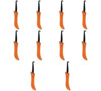 10 Pcs Folding Hook Cutter Knife Set, Seam Cleaning Tool for Tile Grout Removal, Folded 5.5 in / 14 cm Multi-Purpose Knife, Steel Grout Saw for Floor Renovation and Caulking, Easy to Carry