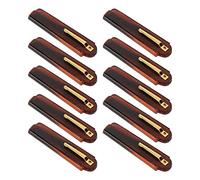 10 Pcs Folding Pocket Comb Hand Made Folding Type Fine Tooth Brown Comb Gold Buckle Sm for Men Pocket CombPocket CombFolding Co Injury Not You Size