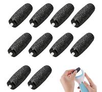10 Pcs Foot File Replacement Rollers,Foot Roller for Scholl Velvet Smooth Replacement Roller Head, Extra Coarse Refill Rollers for Hard Skin Remover (Black)