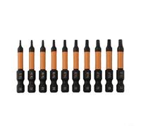 10 Pcs For Torx Security Bit Set, Triangle Screwdriver Bits with 1/4 Inch Hex Shank, Magnetic For Impact Rated Alloy Steel Driver Assortment for Power Drill TA12 to