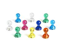 10 Pcs Fridge Magnets Set, Colourful Skittle Magnetic Push Pins, Strong Magnetic Pins for Hanging Photos, Memos, Notes, Maps and Drawings on Whiteboard - Suitable for Home, Office & Schools (10)