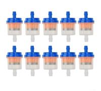 10 PCS Fuel Filter for Motorcycle Moped for scooter Petrol Oil | Inline Strainer High-Strength ABS Direct Replacement Easy Install Blue Red Green(blue)