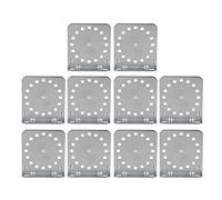 10 Pcs Galvanized Angle Bracket, Corner Brace for Electric Fencing System, Weatherproof Angle Holder for Round and Square Rods, Wall Mount Corner Bracket for Fence, Construction, a