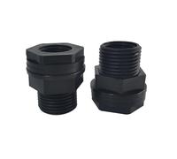 10 Pcs Garden Hose Thread Water Tank Partition Connector, Rain Bucket Aquarium 3/4'' 1/2'' Double Thread