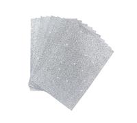 10 Pcs Glitter Foam Sheets EVA Foam Sheets A4 Craft Foam Paper Self Adhesive Sheets EVA Foam Sheets for DIY Crafts Scrapbooking,Sliver
