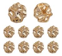 10 Pcs Gold Buttons, Fashion Metal Irregular Shape Buttons for Cardigans, Blazers, Dress, Sweater, Coat Accessories, DIY Sewing Projects, and Clothes Decoration
