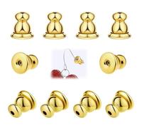 10 Pcs Gold Earring Backs, Hypoallergenic Earring Backs Replacements, Premium Earrings Stoppers, Jewelry Accessories for Women's DIY Jewelry Supplies, Easy Storage and Usage