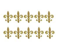 10 Pcs Gold Lily Patches Iron On Embroidery Lilium Custom Patch Sew On Applique for Arts Crafts DIY Decor Jeans Jackets Clothing Bags Backpack (2.5x3.34 Inches)