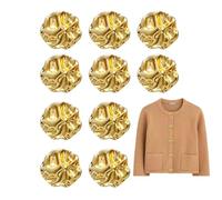 10 Pcs Gold Metal Buttons,23mm Irregular Vintage Gold Buttons,Fashion Metal Irregular Shape Button Sewing Buttons for Sewing Dress Sweater Coat Accessories DIY Clothes