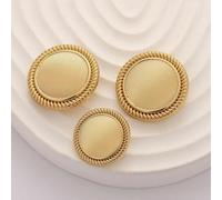 10 Pcs Gold Striped Round Buttons with Shank, Decorative Button for Women or Men Clothes Cardigans Coat Craft Projects, 23mm-23mm