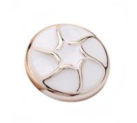 10 PCS Gold White Pearl Buttons Fastener - Versatile Sewing Accessories for DIY Garment, Clothing, Handmade Projects, and Scrapbooking