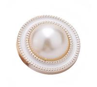 10 PCS Gold White Pearl Buttons Fastener - Versatile Sewing Accessories for DIY Garment, Clothing, Handmade Projects, and Scrapbooking
