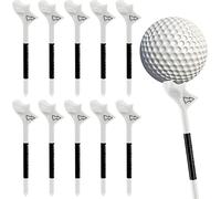 10 Pcs Golf Ball Tee, Golf Tees Bamboo 83mm Flightpath Plastic Golf Tees, 10° Lightweight Training Golf Tee Holder, Reduce Friction and Increase Distance Unbreakable Practice Golf Tee (10PCS)