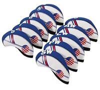 10 Pcs Golf Club Iron Head Covers Protector Headcover Set USA in Blue