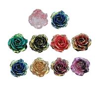 10 PCS Graduated Glitter Resin Camellia Craft Findings Jewelry Making and Home Decoration Craft Flowers