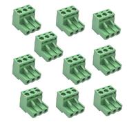 10 Pcs Green 5.08mm Pitch 3P Pluggable Teminal Blocks Connector Socket Adapters Home Accessories