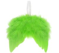 10 Pcs Green Angel Wings for Christmas Tree Ornament, 16×14 CM Hanging Angel Feather Wings Vintage Feather for Crafts DIY Xmas Decoration Home Wedding Prop Party Decor (Green, 10)