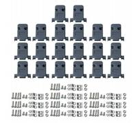 10 Pcs Grey DB9 D-Sub Connector Housing for Solder Type Serial Ports, Plastic Shell with Screws and Nuts for PC Interface and Retro Computing Projects