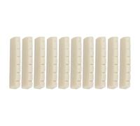 10 PCS Guitar Bone String Nut 43x6x8.4mm Saddle Bridge Musical White Guitar Parts For ST/TL Electric Guitar Nut guitar Nut Replacement Parts(White)