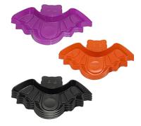 10 Pcs Halloween Bat Candy Dish Plastic Trick or Treat Bowls Large halloween Party Plastic Serving Tray Tableware Halloween Candy Holders Party Supplies