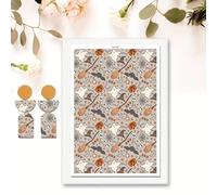 10 Pcs Halloween Polymer Clay Transfer Paper for DIY Earrings, Pumpkin Bat Spider Web Double-Sided Water Clay DIY Mold, Disposable Clay Transfer Sheets for DIY Jewelry Making Decoration 5.82X3.93 in